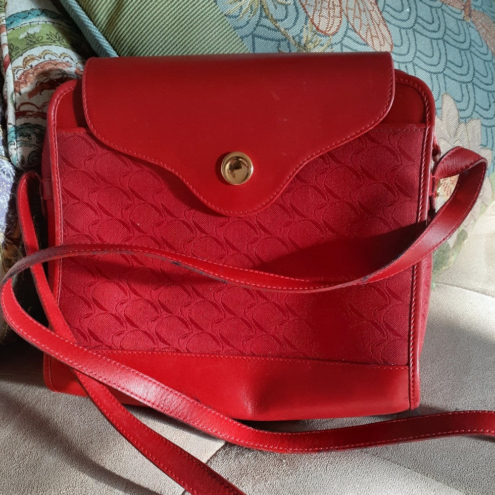 Lovely red leather movado bag